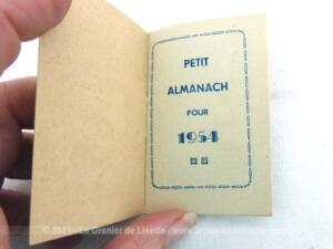 Ancien almanach miniature pour l’année 1954