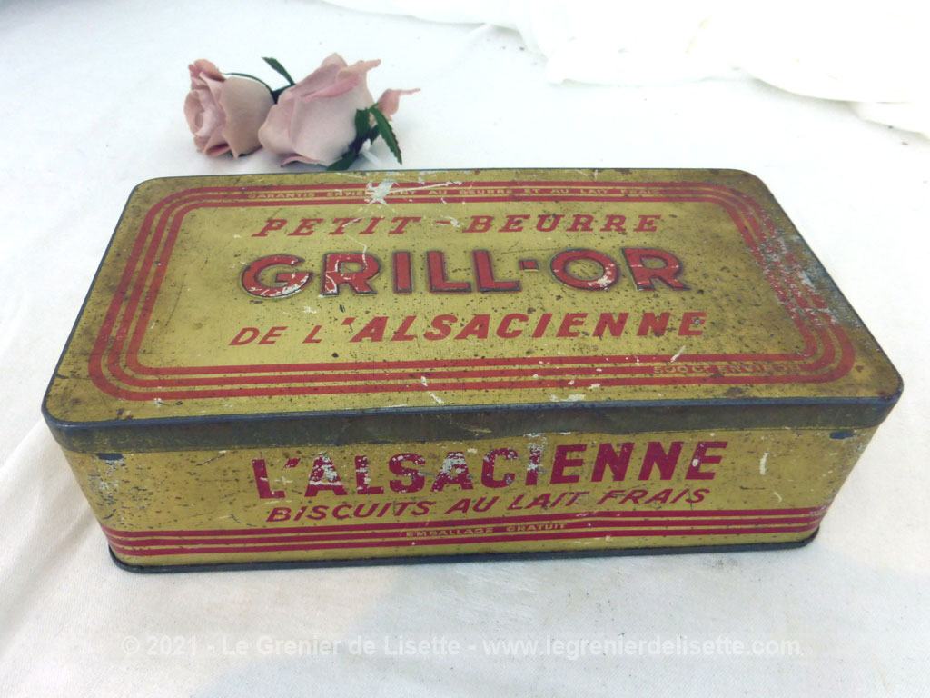Ancienne boite métal Petit-Beurre Grill-Or – Le Grenier de Lisette