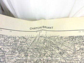 Voici une ancienne carte de situation publiée par l'Institut Géographique National pour le secteur Chateaubriant - Guerche de Bretagne en 1957.