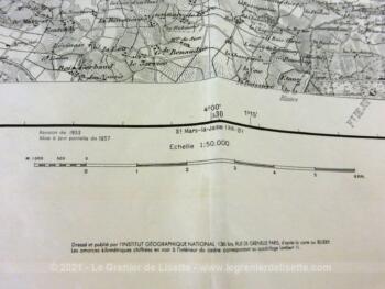 Voici une ancienne carte de situation publiée par l'Institut Géographique National pour le secteur Chateaubriant - Guerche de Bretagne en 1957.