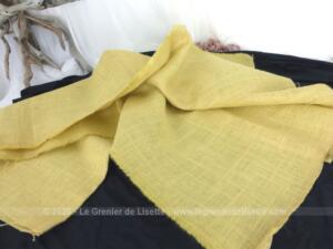 Coupon toile jute jaune