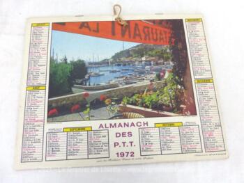 Almanach des PTT pour l' année 1972 avec feuillets complémentaires.