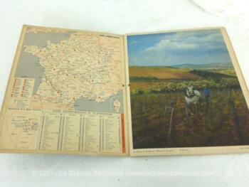 Ancien almanach des PTT de 1979 sur papier cartonné léger avec la photo d'une vue de Oisan-la-Gave d'un coté et de la Vallée Etroite de l'autre.