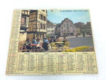 Almanach des PTT pour l' année 1981 avec feuillets complémentaires.