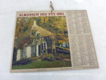 Almanach des PTT pour l' année 1983 avec feuillets complémentaires.