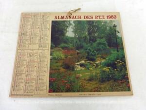 Almanach cartonné des PTT de 1983 et ses feuillets