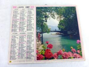 Almanach cartonné des PTT de 1987 et ses feuillets