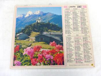 Almanach des PTT pour l' année 1987 avec feuillets complémentaires.