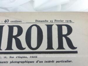 Ancienne revue « Le Miroir » du 23 février 1919
