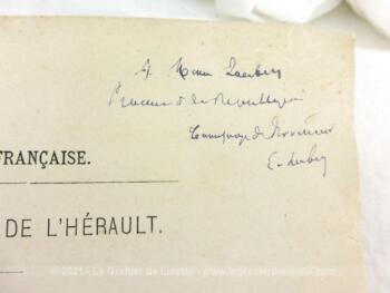 Voici sur papier d'époque, le texte complet de l'Allocution Président Conseil Général Hérault par M. Lisbonne lors de la clôture de la session d'aout 1873.