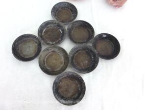 Lot 8 anciens moules petits-fours tartelettes