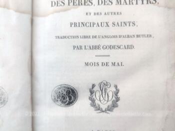 Voici un très ancien livre de 1826 portant le titre de 