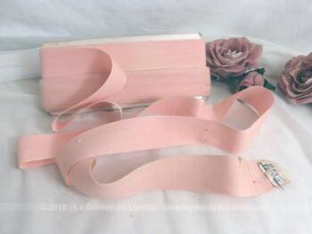 Ancien ruban extra-fort couleur rose pastel