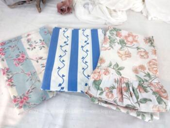 Voici un lot de 3 belles taies de traversin en tissus vraiment tendance shabby. A utiliser tel quel ou pour profiter du tissus pour faire de nouvelles créations.