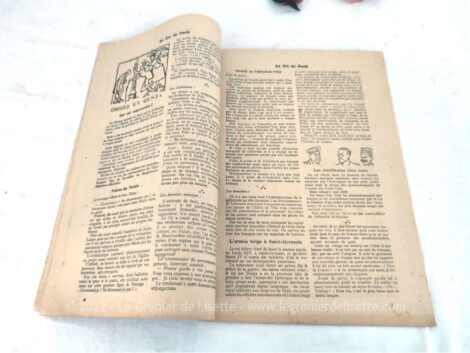 Ancienne revue au nom de "Le Cri de Paris", datée du 21 avril 1918 avec une couverture très explicite sur cette fin de période de guerre 14-18.