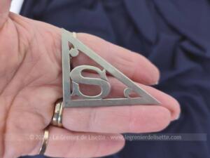 Monogramme triangle métal S à incruster
