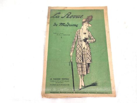 Ancienne revue "La Revue de Madame", dont voici le numéro 23 daté du 6 mars 1919 parfait pour découvrir la mode du début des années 20.