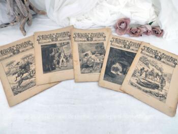 Voici un lot de 5 anciennes revues "L'Ecolier Illustré" datées toutes de septembre et aout 1902 pour découvrir avec nostalgie ce que lisaient nos aïeux....