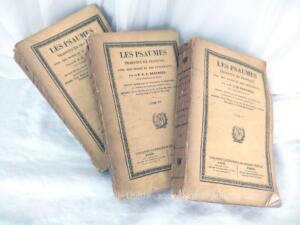 Trio livres “Les Psaumes Traduits en Français” de 1852