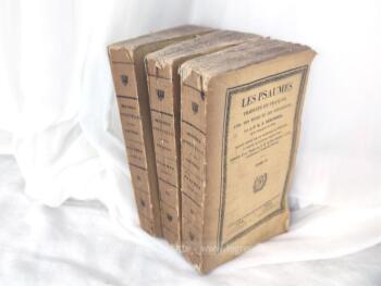 Voici un trio des livres "Les Psaumes Traduits en Français avec des Notes et des Reflexions" par le P. G. F. Berthier avec les tomes II, IV et V datés 1852.