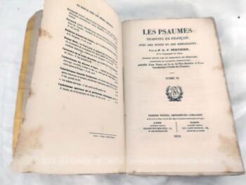 Voici un trio des livres "Les Psaumes Traduits en Français avec des Notes et des Reflexions" par le P. G. F. Berthier avec les tomes II, IV et V datés 1852.