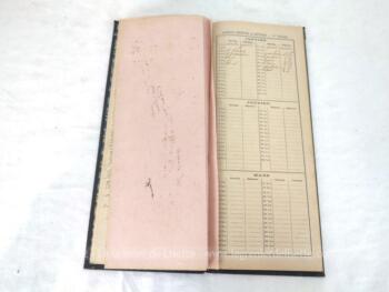 Voici un très ancien et grand agenda de bureau utilisé par une boucherie de 14.5 x 34.5 x 1 cm pour l'année 1903 avec certaines pages annotées à la main. UNIQUE !