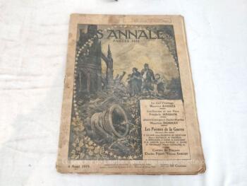 Voici l'ancienne revue "Les Annales Pâques 1915" du 4 avril 1915, numéro consacré aux Poèmes sur la Guerre. Très touchant.