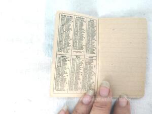 Adorable ancien mini almanach carnet 1933