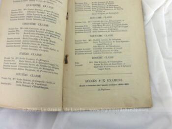 Voici une brochure de "Distribution des Prix" au Pensionnat du Saint Coeur de Marie de Dohem du mercredi 2 aout 1899.