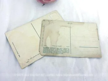 Deux anciennes cartes postales tableaux enfants