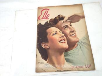 Ancienne revue "Pour Elle" de juillet 1941 sur 24 pages de 31 x 23.5 cm plus les pages de couverture. C'est un numéro spécial pour Elle et Lui !!! A l'intérieur, pour une fois la mode des hommes est mise à l'honneur autant que celle des femmes. Un vrai voyage dans le temps. On craque....