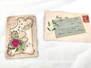 Deux anciennes cartes originales et uniques de 1904 et 1909