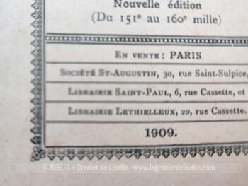 Sur 9 x 13 x 0.4 cm, voici un petit livret sur la Préparation et Action de Grace pour la Sainte Communion dans l'Esprit de Saint Ignace, édition de 1909. Plus que centenaire !!!