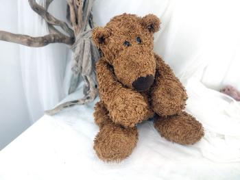 De la marque GUND, voici un ours en peluche au regard attachant reclamant tout plein de câlins pour un petit retour en enfance dans une décoration shabby !