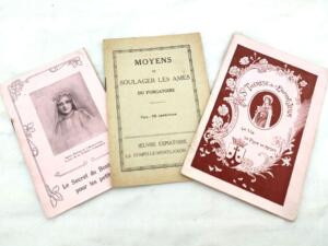 Trio de petits livrets Religieux