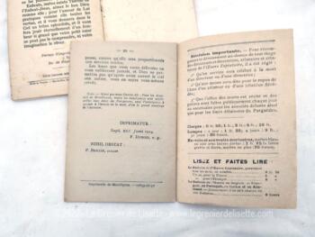 Sur 12.5 x 8.5 cm, voici un beau trio d'anciens petits livrets portant sur la religion, deux sur Ste Thérèse de Lisieux, et un sur l'Oeuvre Expiatoire de La Chapelle Montligeon.