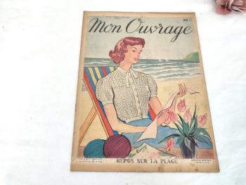 Voici le n°10 de l'ancienne revue mensuelle "Mon Ouvrage"  pour l'éte 1949 avec les mois juillet et aout compris, avec des modèles de travaux de couture, de crochet et de broderie pour l'habillement et la décoration..