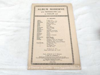 Ancienne partition "Danse Macabre" de Camille  St-Saens" pour violon seul ou mandoline seule, mouvement modéré pour valse . Editeurs A. Durand et Cie à Paris.