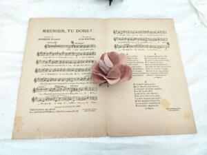 Ancienne partition « Meunier, tu dors ! » fantaisie de Léon Raitier