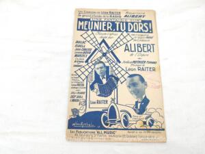 Ancienne partition « Meunier, tu dors ! » fantaisie de Léon Raitier