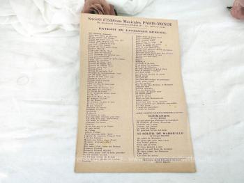 Voici une ancienne partition  "Mon Ange" créé par Léo Marjane,  paroles de Jean Féline et musique de Bruno Coquatrix, Disques La Voix de son Maitre,  édité à la Société des Editions Musicale Paris-Monde, copyright de 1940.