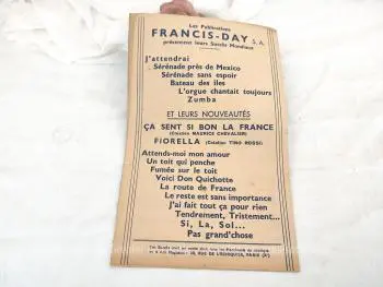 Voici une ancienne partition "Nuages" une création de Lucienne Delyle, musique de Django Reinhardt, paroles de Jacques Larue, copyright de 1942 enregistrée,  sur disque Colombia, publications Francis-Day.