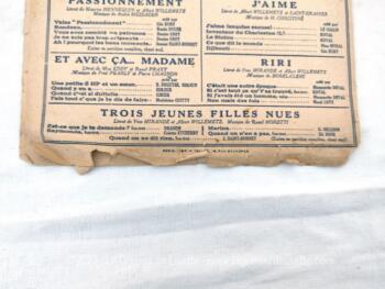 Voici une ancienne partition "J'ai toujours cru qu'un baiser..." chanté par André Baugé, extrait de Paganini, operette romantique en 3 actes de André Rivoire d'après Paul Knepler et Bela jenbach, musique Franz Lehar. Partition un peu usée sur la partie basse. Copyright de 1925. Editions Francis Salabert.