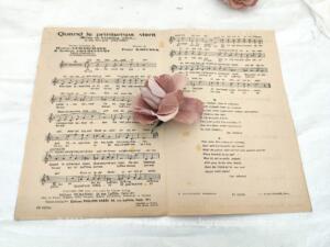 Ancienne partition « Quand le Printemps vient… » du film Cora Terry