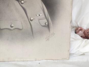 Ancienne grande photo portrait soldat uniforme – Image 3