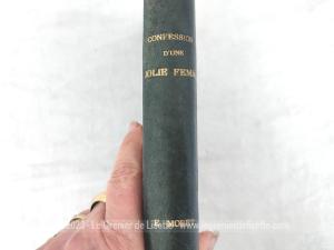 Ancien livre Confession d’une Jolie Femme par Eugene Moret daté 1880