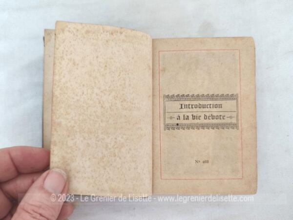 Ancien petit livre religieux "Introduction à la Vie Dévote" par St