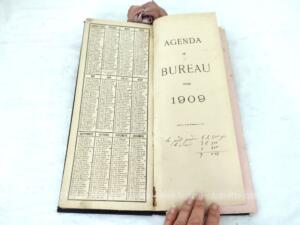 Grand agenda d’une boucherie année 1909