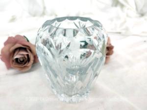 Petit vase cristal vintage taillé main par Kisslinger Rattenberg