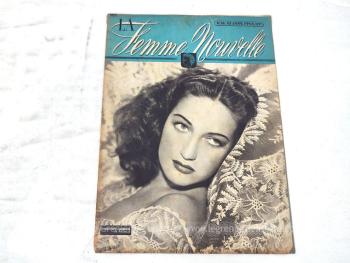 Voici la revue La Femme Nouvelle, le numéro 14 daté du 10 janvier 1946 sur 16 pages avec des dessins et photos de superbes robes et ainsi que les visages des stars de l'époque....  vraiment vintage !